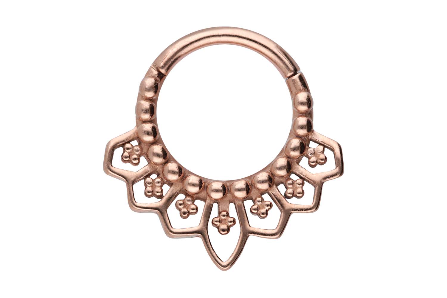 Chirurgenstahl Segmentring Clicker Piercing ORIENTALISCHES DESIGN